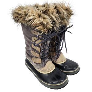 Sorel Women's Joan of Arctic Lined Faux Shearling Waterproof Boots Size 9